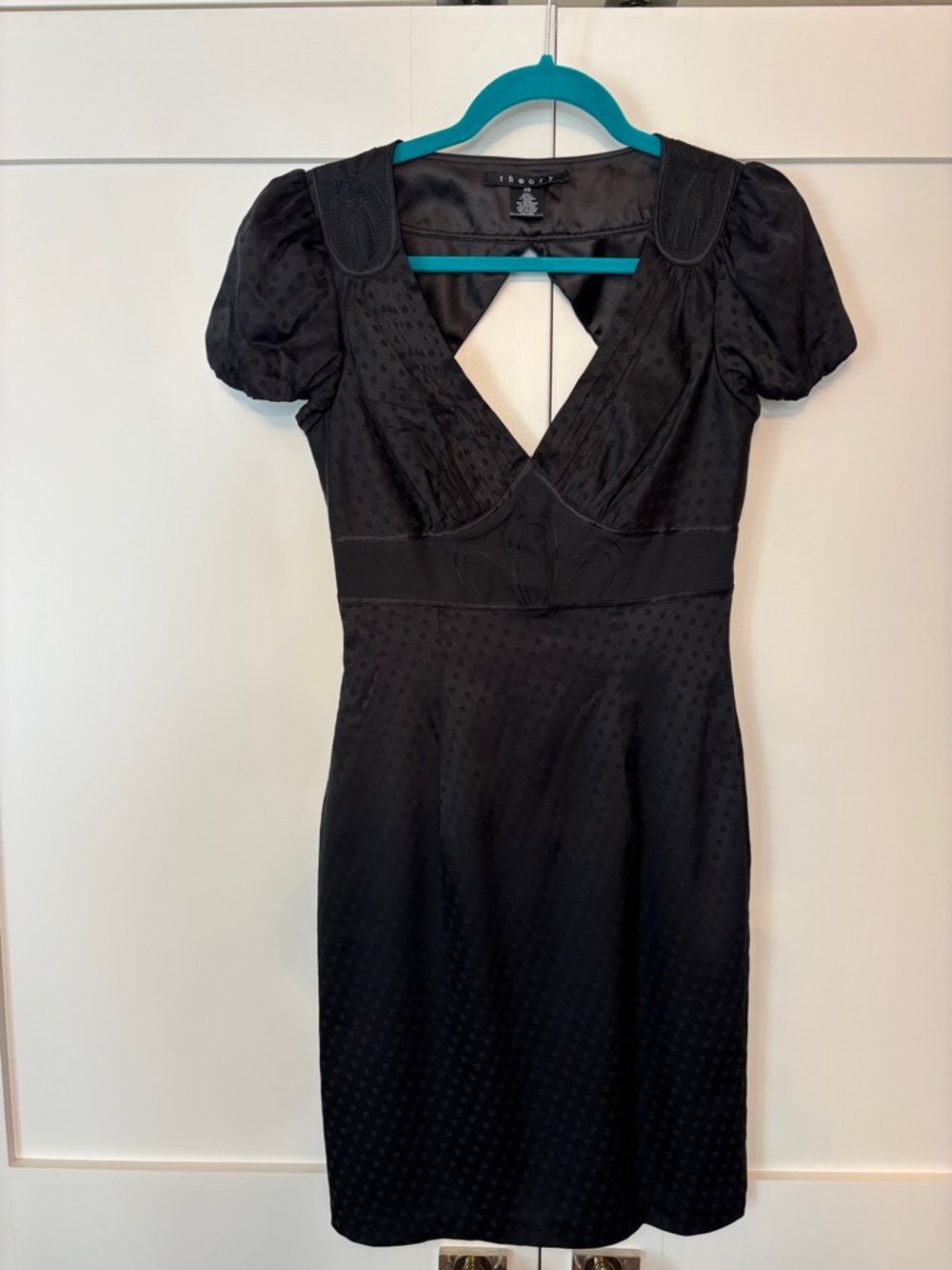Theory Black silk mini Dress Sz xs